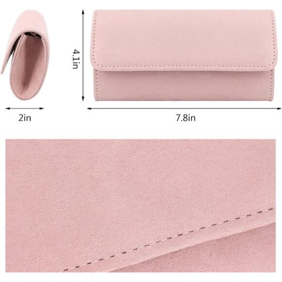 Naimo Flap Dazzling Small Clutch Bag Evening Bag With Detachable Chain - Picture 2 of 7